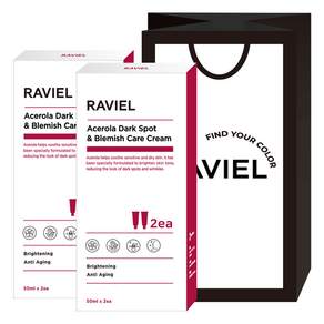 RAVIEL Acerola 去斑霜 50ml x 4p + 購物袋套組, 1套