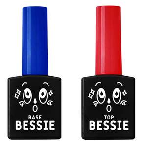 BESSIE 美甲膠組, 美甲基底凝膠11ml+美甲封層膠11ml, 1組