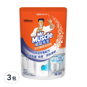 Mr Muscle 威猛先生 洗衣機槽清潔劑, 250g, 3包