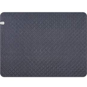 GOMPYO 電磁波安全EMF碳墊電動墊簡約黑灰色, 雙 (135 x 180 厘米)