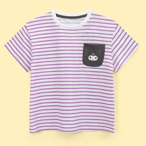 Premiet farm 兒童 Kuromi 條紋短袖T恤