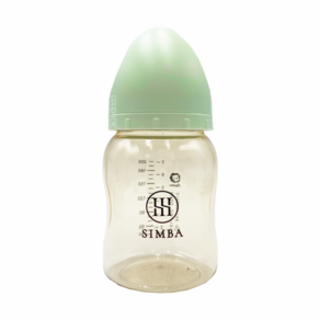 Simba 小獅王辛巴 蘊蜜鉑金PPSU寬口防脹氣奶瓶 新生兒適用, 綠沐, 200ml, 1個
