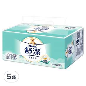 Kleenex 舒潔 雲柔舒適抽取衛生紙 100張, 10包, 5袋