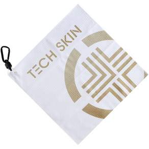 TECH SKIN 經典磁吸高爾夫毛巾, 白色+金色, 1個