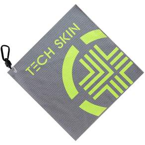 Techskin 簽名磁鐵高爾夫毛巾, 深灰色 螢光綠, 1個