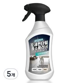 Wishio 陶瓷磁磚清潔劑 汙漬去除清潔劑, 800ml, 5個