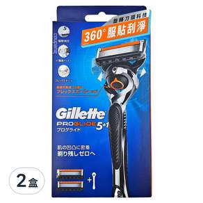 Gillette 吉列 Proglide 無感系列 刮鬍刀, 刀架 + 刀頭 x 2個, 2盒