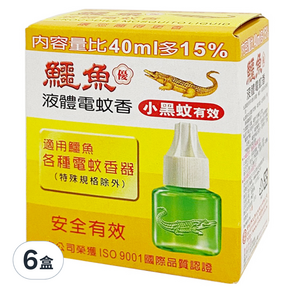 鱷魚 優液體電蚊香, 46ml, 6盒