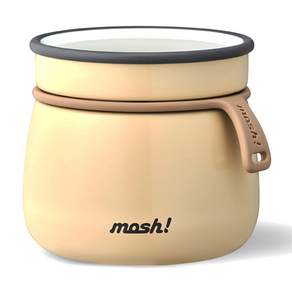 Mosh Latte Food Jar 不鏽鋼保溫保冷食物罐, Ivory, 350ml, 1個