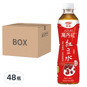 AiKEN 愛健 萬丹紅紅豆水 無糖, 530ml, 48瓶