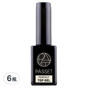 PASSET 美甲上層凝膠, 透明, 10ml, 6瓶