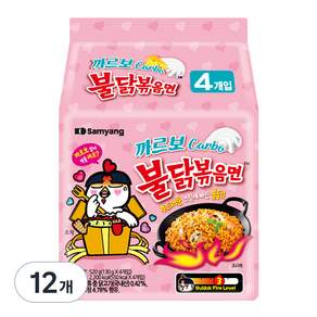 SAMYANG 三養 奶油白醬火辣雞肉風味鐵板炒麵, 12包