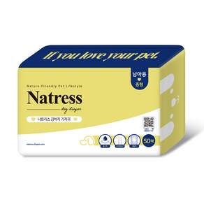 Natress 公犬專用尿布 50入, M號, 1包