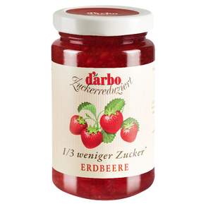 d'arbo 徳寶 80%果肉減糖草莓果醬, 250g, 1罐