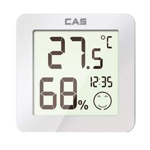 CAS 數位溫濕度計 T023, 白色, 1入