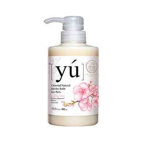 yu 東方森草 寵物沐浴乳 櫻花亮瑩配方, 400ml, 1瓶