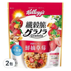 Kellogg's 家樂氏 Granola 纖穀脆 鮮摘草莓, 300g, 2包