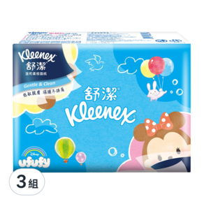 Kleenex 舒潔 迪士尼雲朵系列 旅行包超柔面紙 款式隨機 4包入, 280張, 3組
