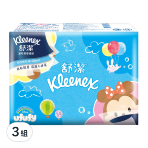 Kleenex 舒潔 迪士尼雲朵系列 旅行包超柔面紙 款式隨機 70張, 4包, 3組