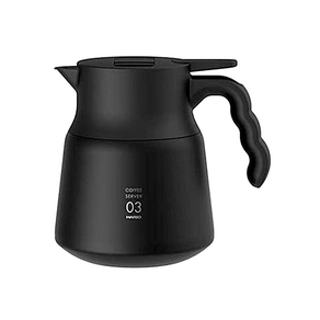 HARIO V60 不鏽鋼保溫咖啡壺PLUS, 黑色, 800ml, 1個