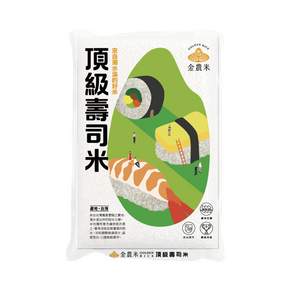 GOLDEN RICE 金農米 頂級壽司米, 1.8kg, 1包