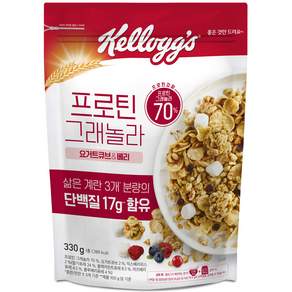 Kellogg's 家樂氏 高蛋白格蘭諾拉麥片 優格塊莓果口味, 330g, 1包