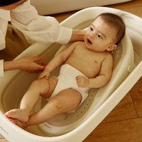 Agard 防排水防滑水槽嬰兒浴缸, 淺褐色