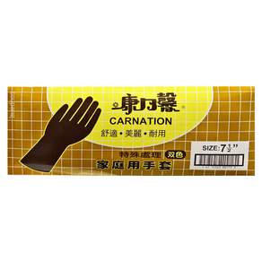 Carnation 康乃馨 家庭用手套 12雙, 7.5號, 1盒