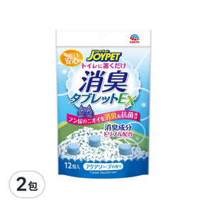 JOYPET 寵倍家 貓砂除臭EX錠加強版 海洋清香 12入, 60g, 2包