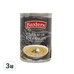 Baxters 蘆筍奶油濃湯, 400g, 3罐