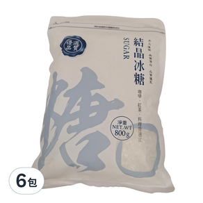 祥溢 結晶冰糖, 800g, 6包