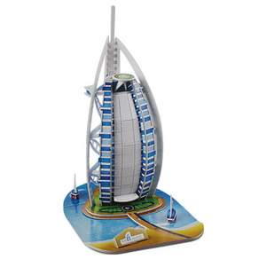 Magic Puzzle 我創建的世界著名建築系列 Burj Al Arab 紙塊 3D, 3D魔法拼圖世界著名建築系列Burj Al Arab紙塊由你創造, 1 個, 32件