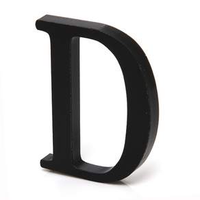Kuu 大寫字母造型擺飾, D（黑色）