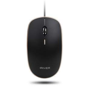 IRIVER MUTE 靜音有線鼠標 IR-M1, 紅外-M1, 黑色的