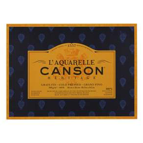 CANSON Heritage 水彩墊 4 面裝訂重木專業速寫本, 26 x 36 厘米, 20張