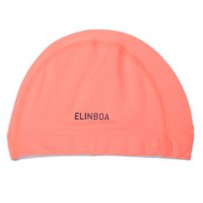 ELINBOA 孩童印花泳帽 EOE305, 橙色 粉色