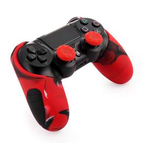 Mosta PS4 Dual Shock 4 Premium 半矽膠套迷彩紅, 單品, 1個