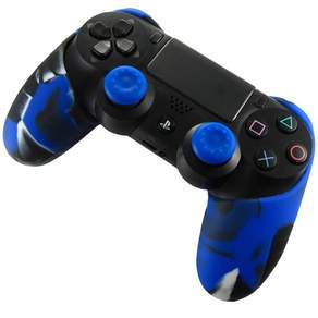 Mosta PS4 Dual Shock 4 Premium 半矽膠套迷彩藍, 單品, 1個