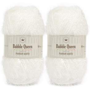 brandyarn Bubble Queen系列 菜瓜布線, 雪白色, 2捆