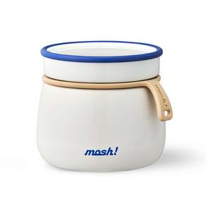 Mosh Latte Food Jar 不鏽鋼保溫保冷食物罐, 白色, 350ml, 1組
