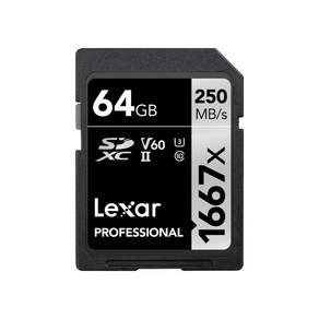 Lexar 雷克沙 SDXC 1667x UHS-2 卡, 64GB