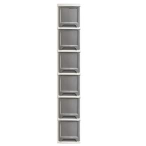 BONOHOUSE 6層窄型抽屜櫃, 灰色, 1個