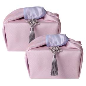 indigoshop 的傳統雙麵包袱皮, 淺粉色, 2個