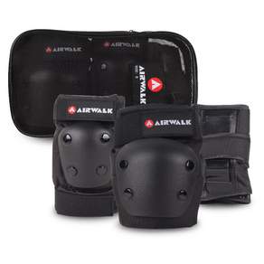AIRWALK 滑板直列式自行車踢板保護套 3 件 + 小袋, 黑色
