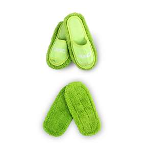 100SU 清潔清潔拖鞋綠色 So + 填充墊套組, 1套