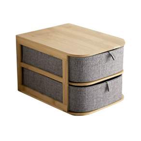 aryko Modern Wood Makeup Storage Box 2 層 2 隔層, 1個