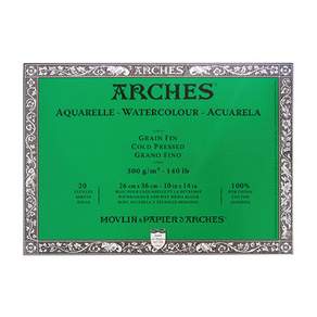 ARCHES 水彩 4 面裝訂速寫本 WI1795062 重木 300g, 31 x 41 厘米, 20張