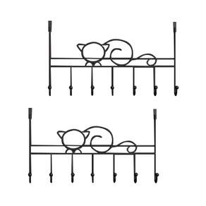 JCP貓咪門關閉置物架, 黑色的, 2個