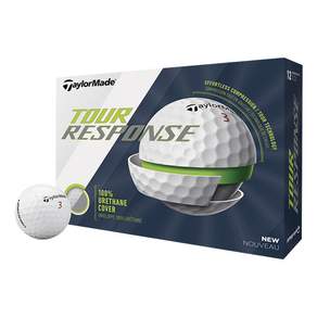 TaylorMade TOUR RESPONSE聚氨酯三層高爾夫球, 白色, 12個, 1件