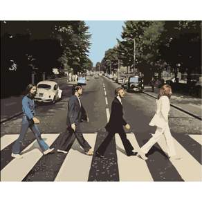 Momofix Painting DIY 傑作繪畫套組 40 x 50 厘米, Beatles Abbey Road Poster